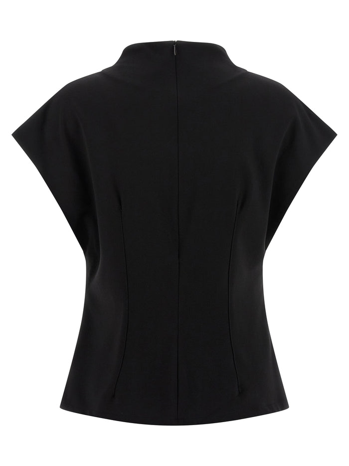Sia top Black Viscose Nylon Tops