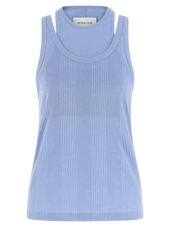 Filippa top Light Blue Cotton Tops