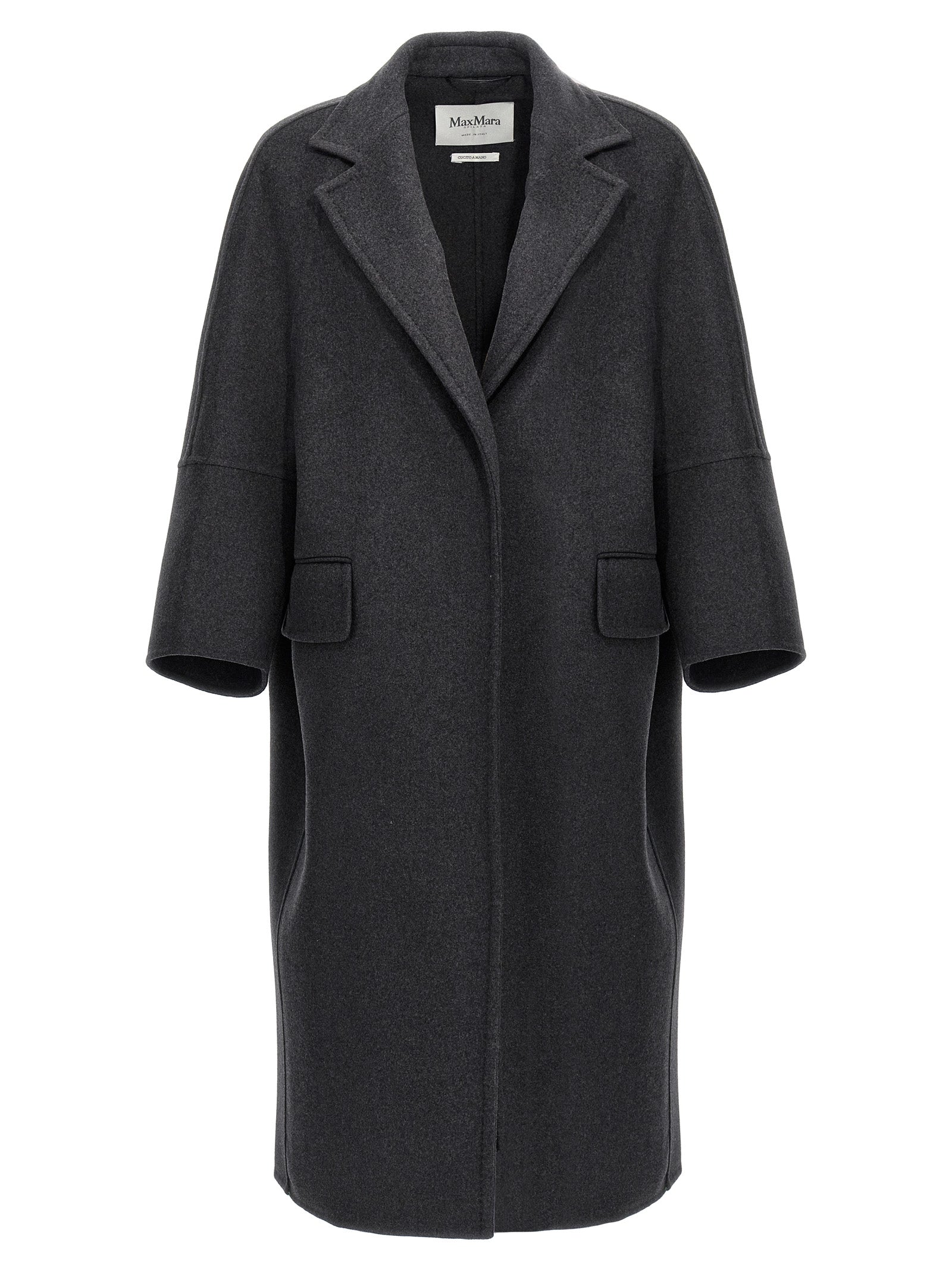 Asburgo coat Gray Virgin Wool Cachemire Coats, Trench