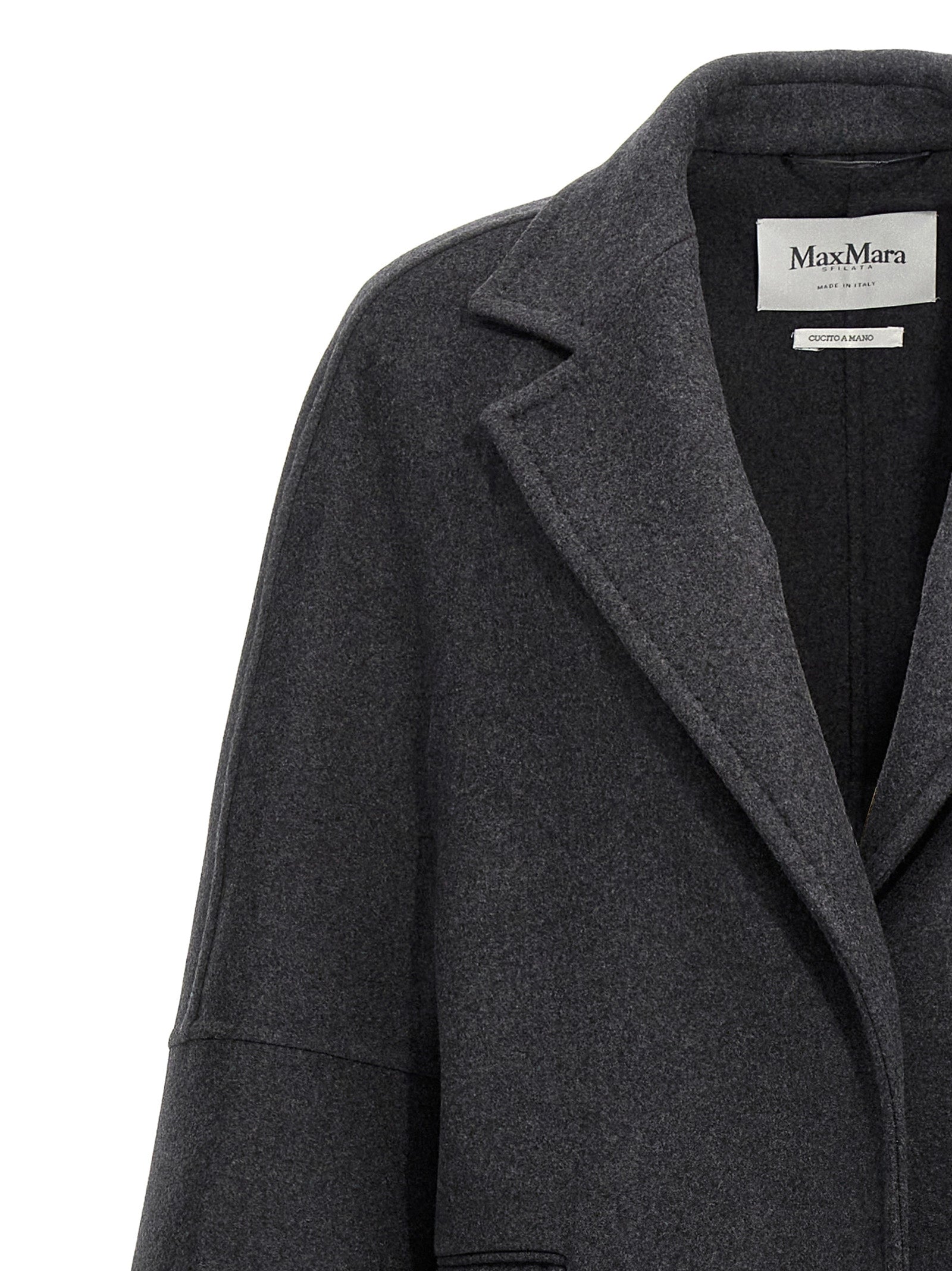 Asburgo coat Gray Virgin Wool Cachemire Coats, Trench