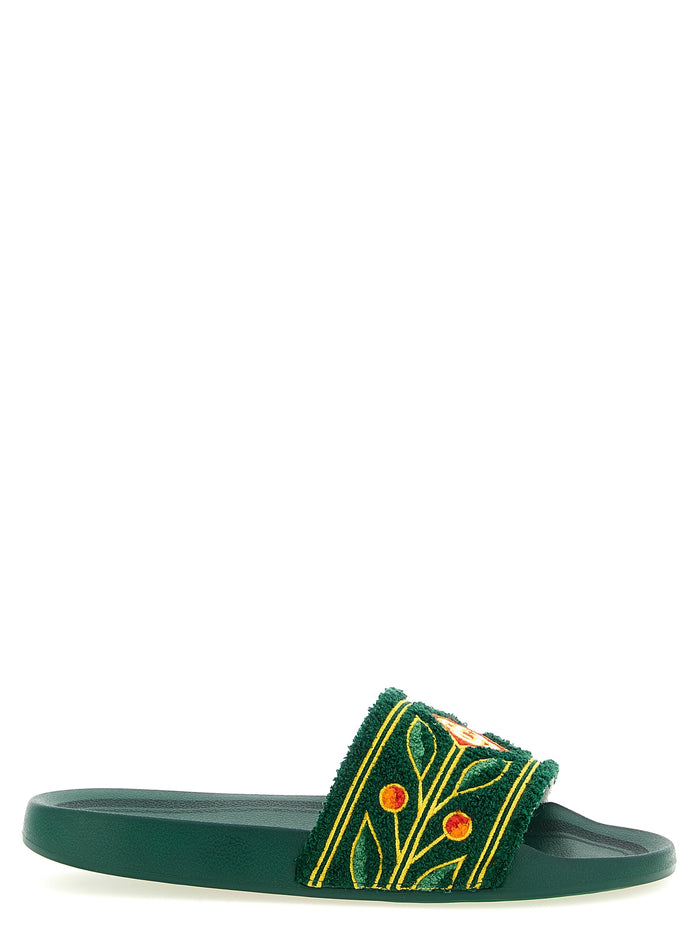 Laurel Terry slides Green Polyester Sandal