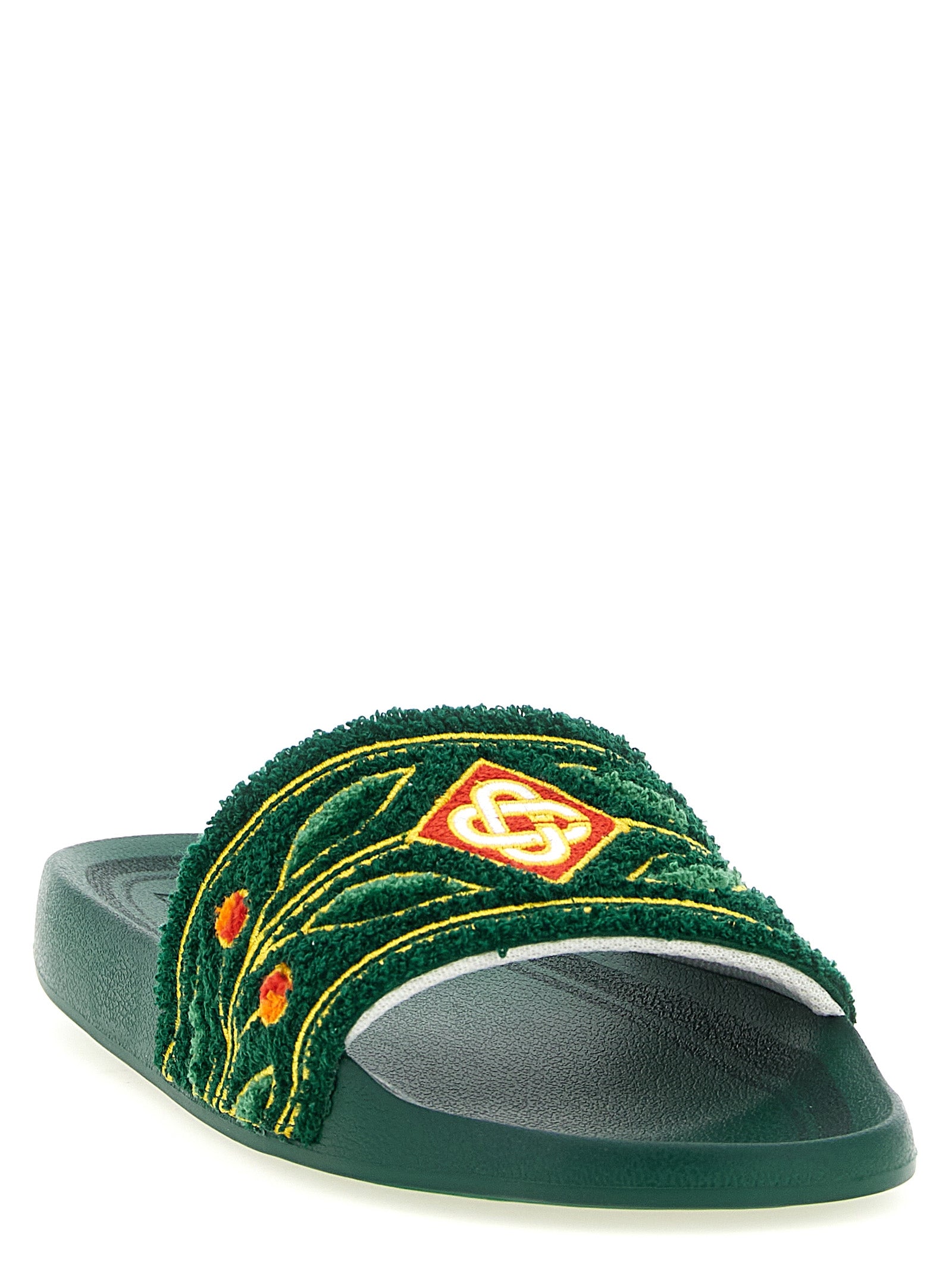 Laurel Terry slides Green Polyester Sandal