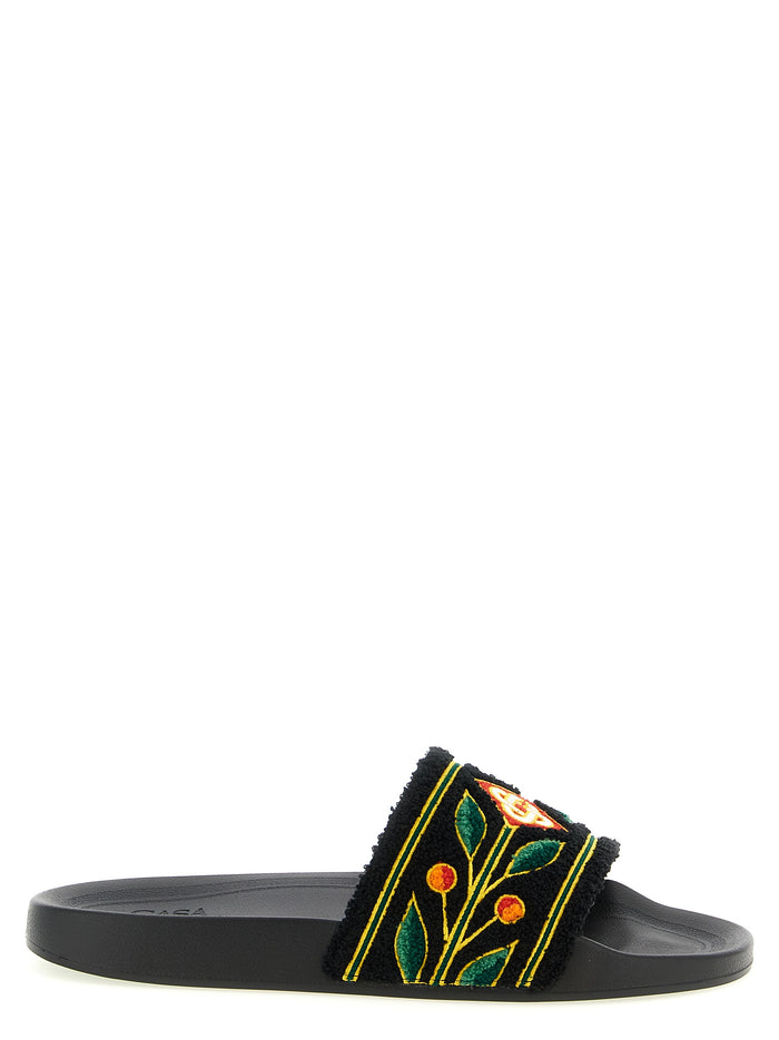 Laurel Terry slides Black Polyester Sandal