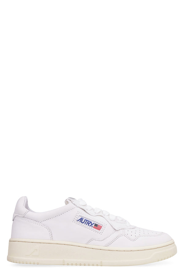 Medalist Leather Low-Top Sneakers White Leather; Cotton; Rubber Trainers