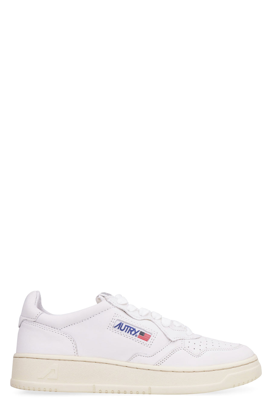 Medalist Leather Low-Top Sneakers White Leather; Cotton; Rubber Trainers