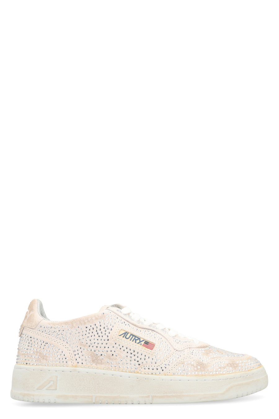 Low-Top Sneakers Medalist White Suede Leather Trainers