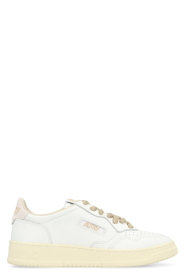 Low-Top Leather Sneakers Medalist White White/white Cow Hide Trainers