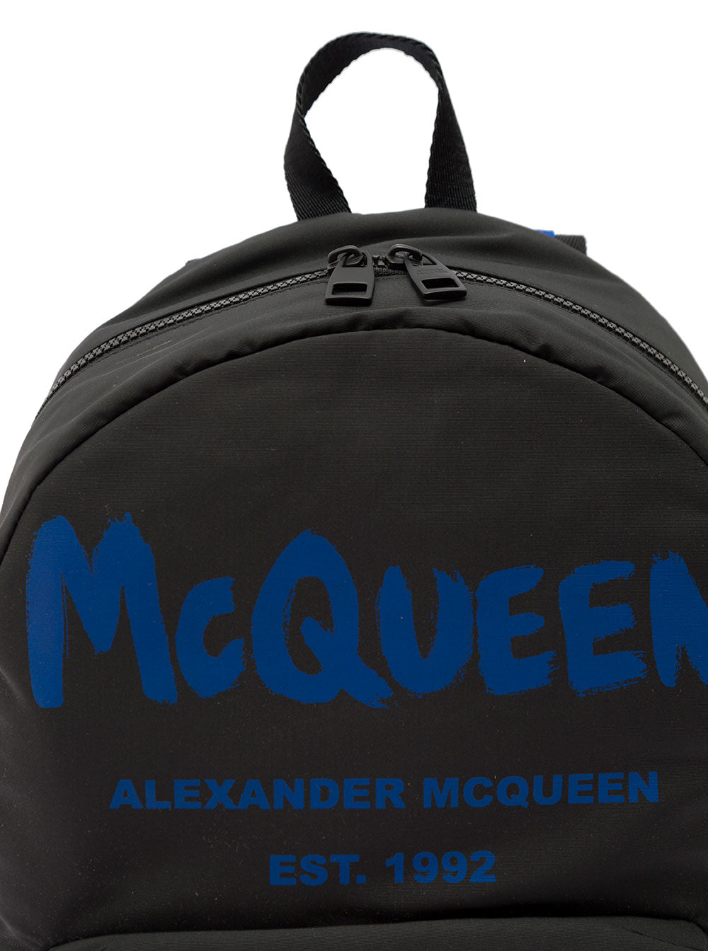 Zaino Metropolitan Nylon Nero Con Stampa Logo Uomo Alexander Mcqueen Black Calf Backpacks And Belt Bags