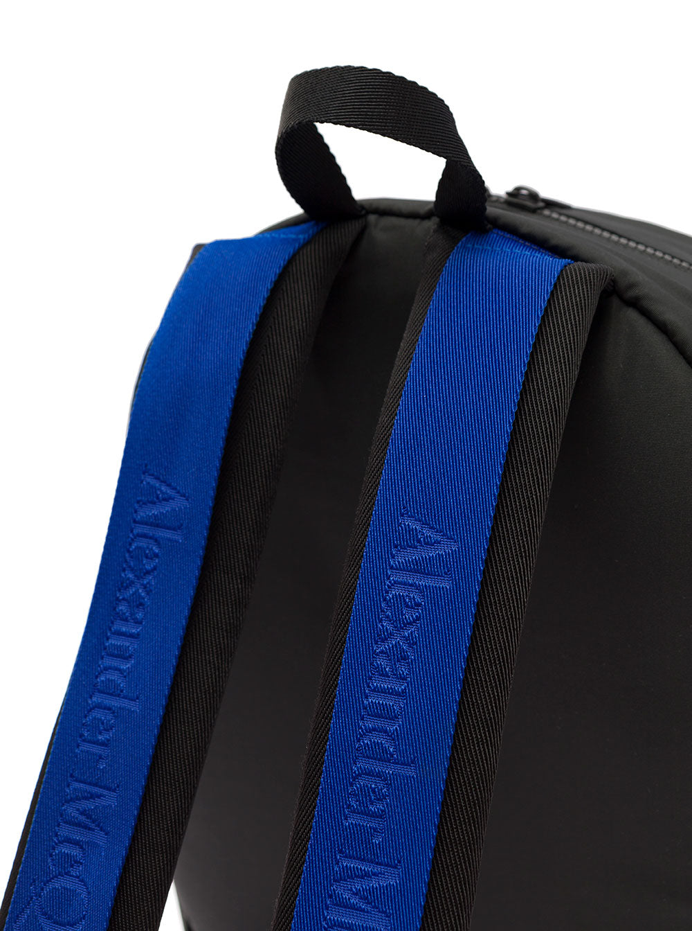 Zaino Metropolitan Nylon Nero Con Stampa Logo Uomo Alexander Mcqueen Black Calf Backpacks And Belt Bags