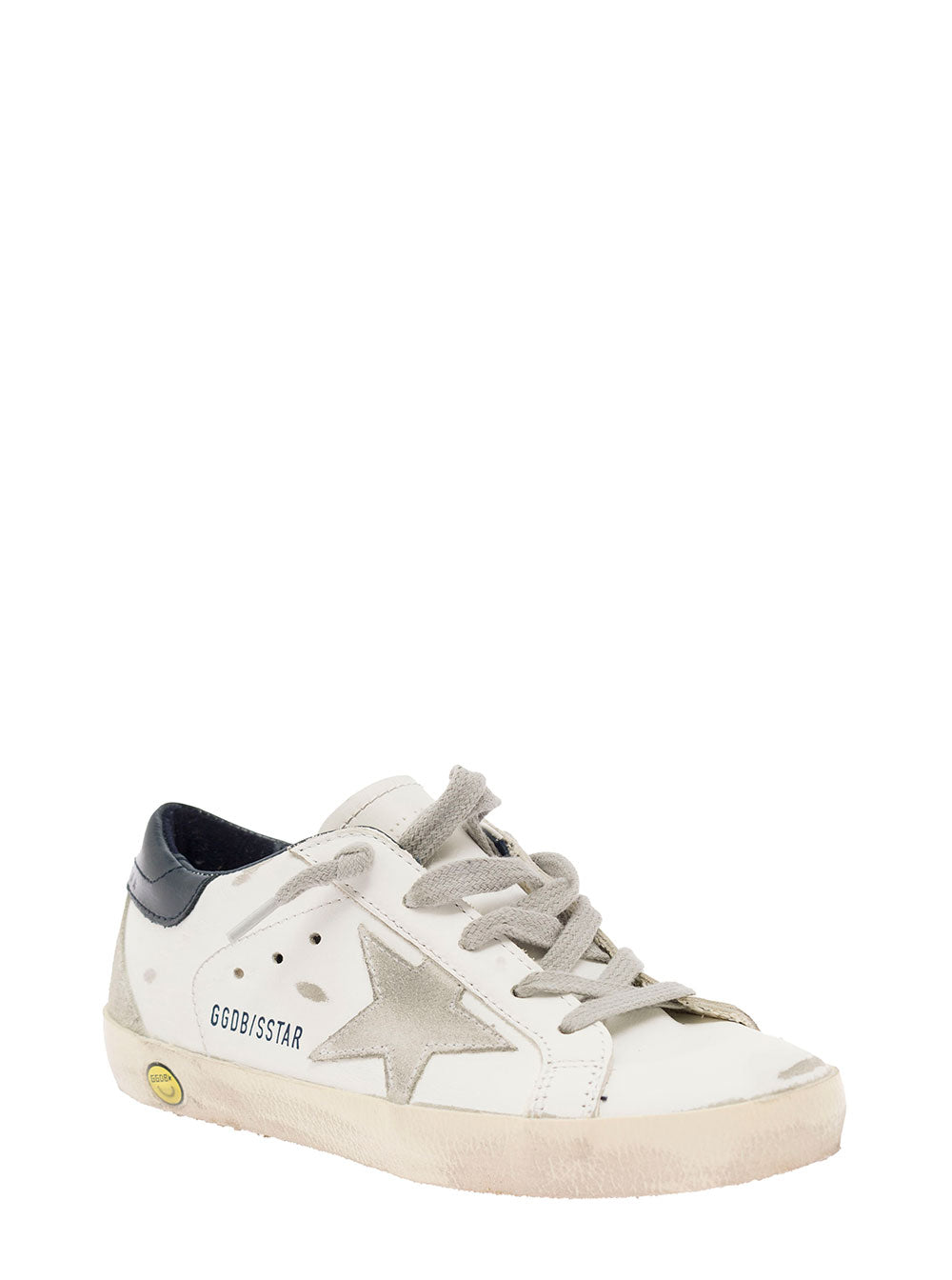 Golden Goose Kids Boys White Leather And Suede Super Star Sneakers Calf