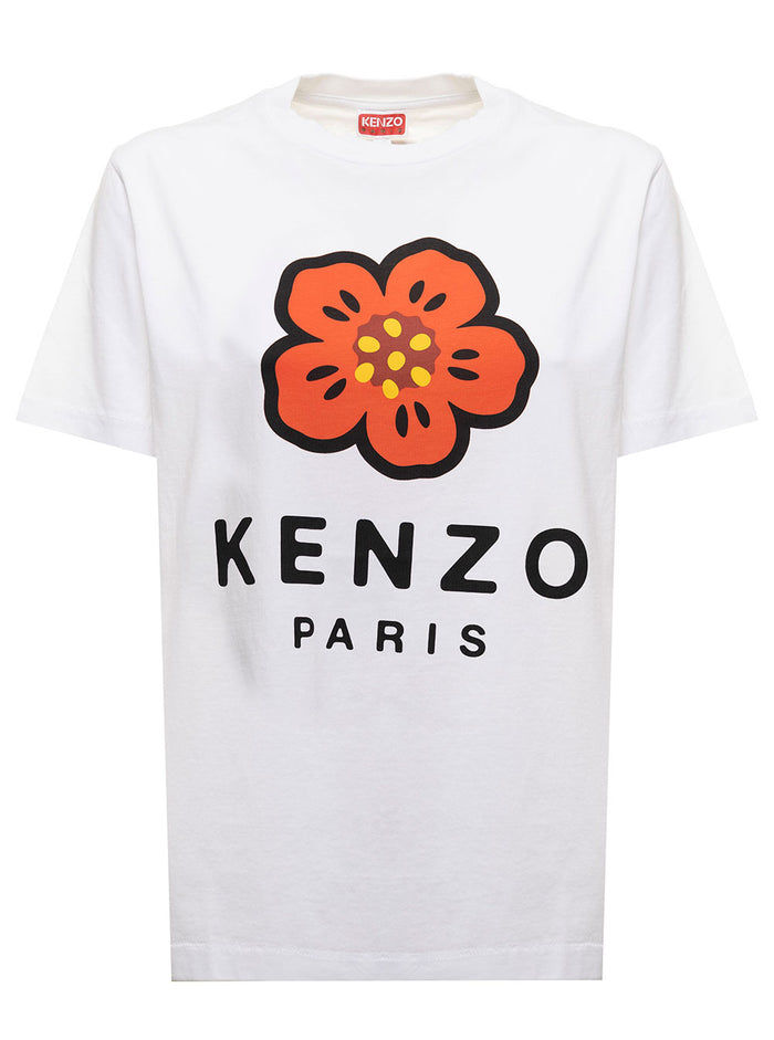 White Paris Loose T-Shirt Jersey Kenzo Woman Cotton Tshirts And Polo Shirts