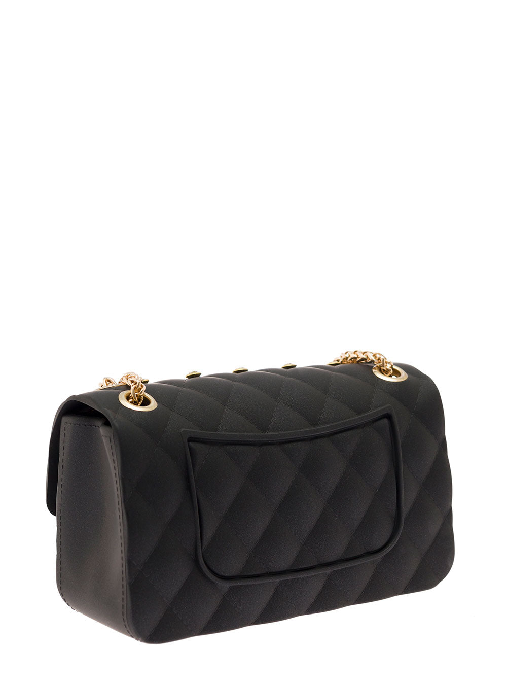 Bags With Strass Pvc Black Applicazioni: Metallo Crossbody
