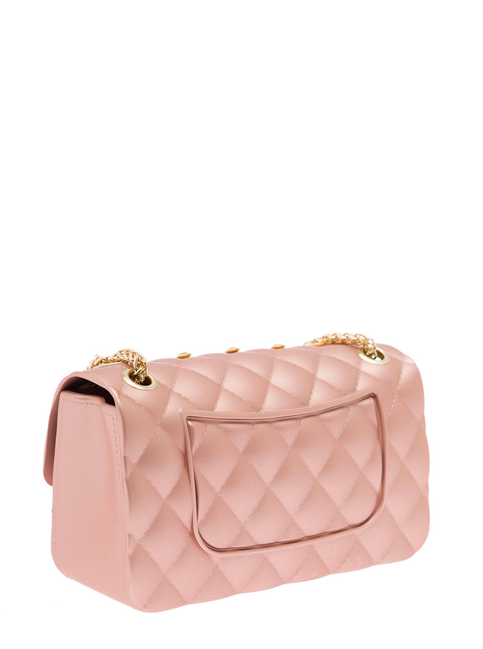 Bags With Strass Pvc Beige Applicazioni: Metallo Crossbody