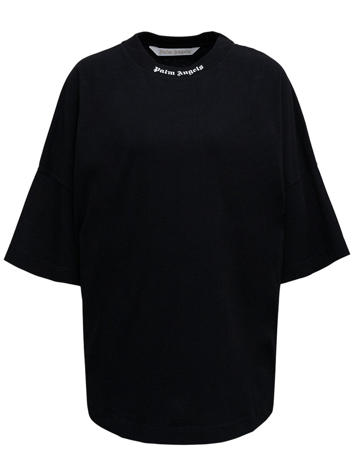 Classic Logo Over Tee Black Cotton Tshirts And Polo Shirts
