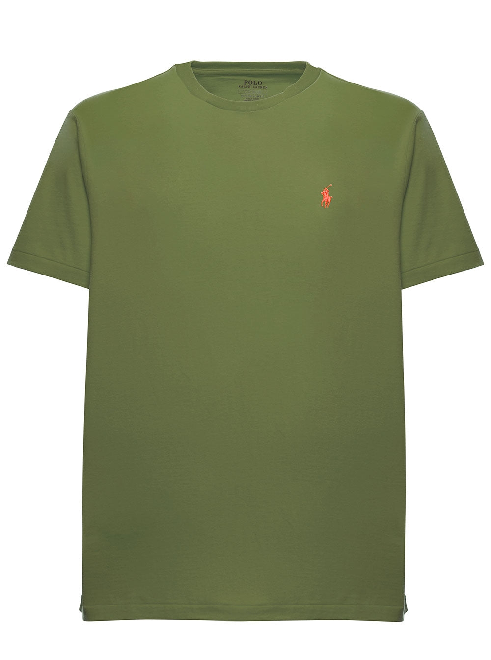 Polo Ralph Lauren Mans Green Cotton T-Shirt With Logo Tshirts And Shirts