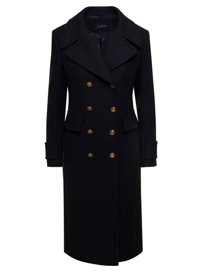 Queen Coat Blu Virgin Wool