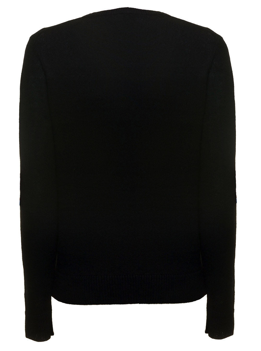 Black Crewneck Sweater Cashmere Woman Jersey