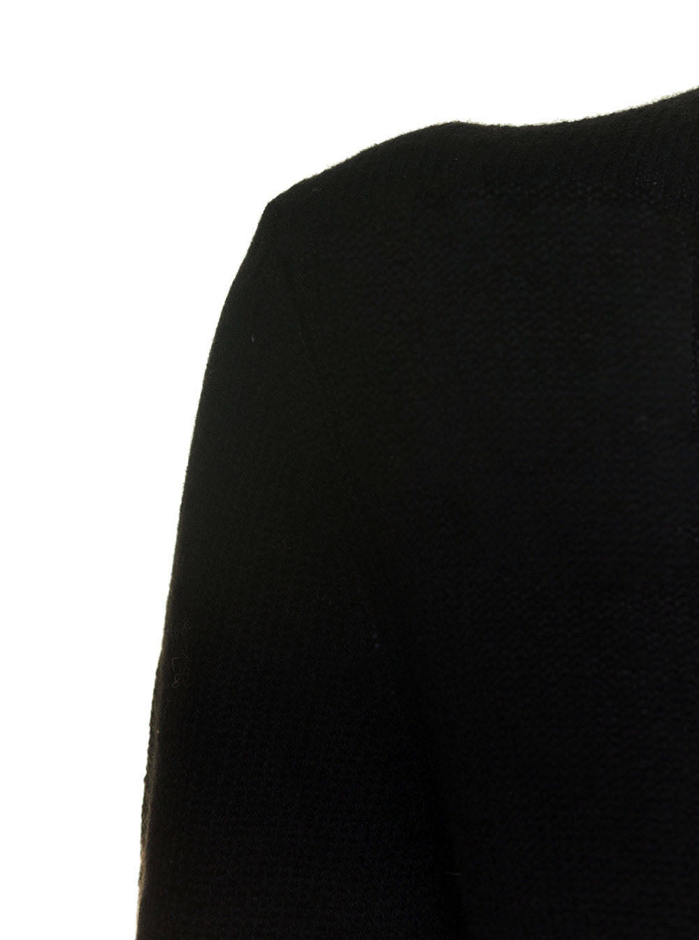 Black Crewneck Sweater Cashmere Woman Jersey