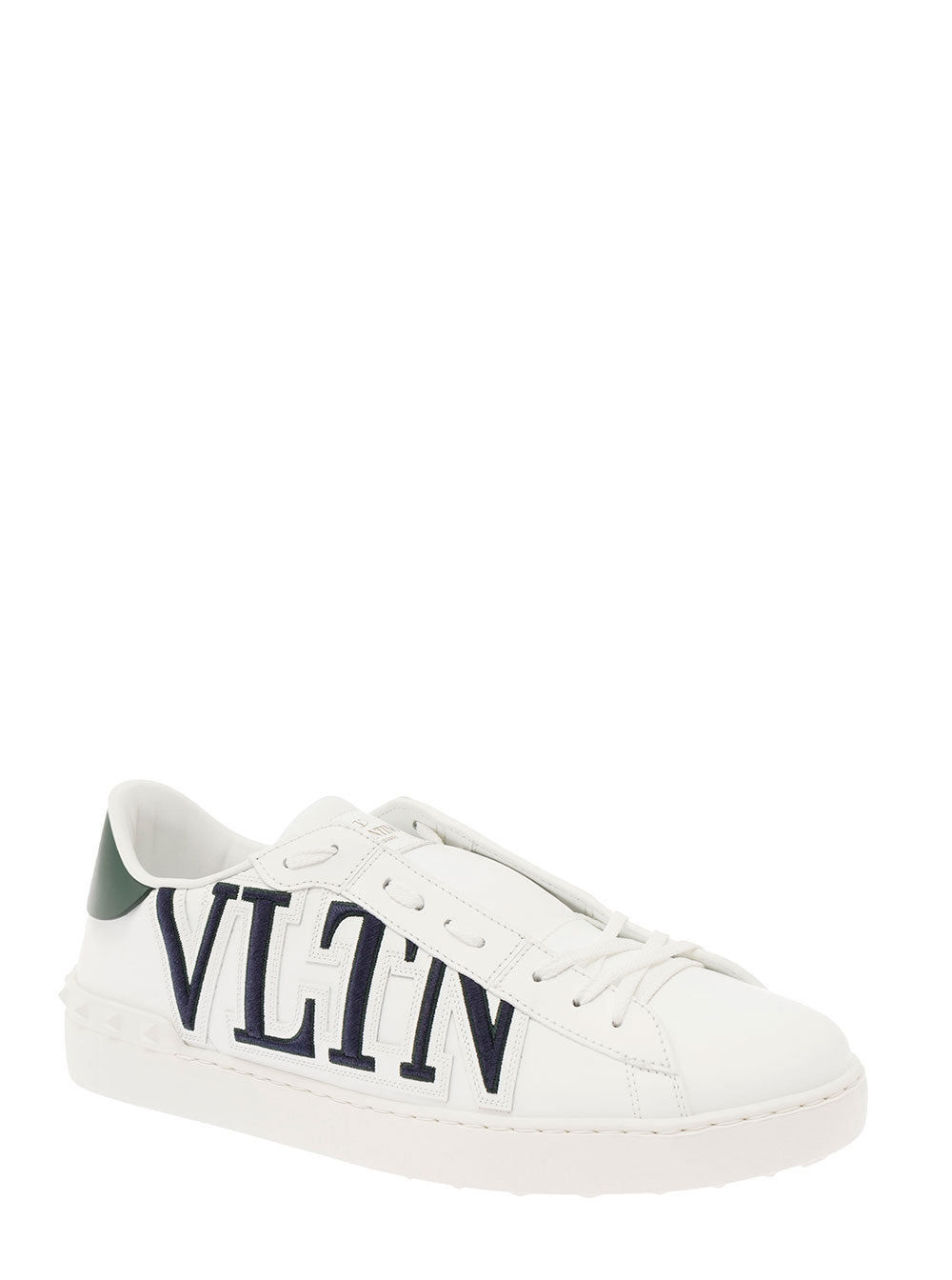 Vltn White Low-Top Sneakers Leather Man Valentino Garavani Calf