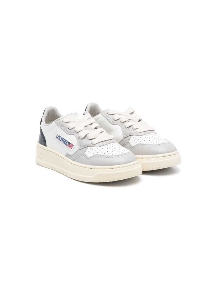 Medalist Low White Low-Top Sneakers With Logo Detail Leather Boy Cow