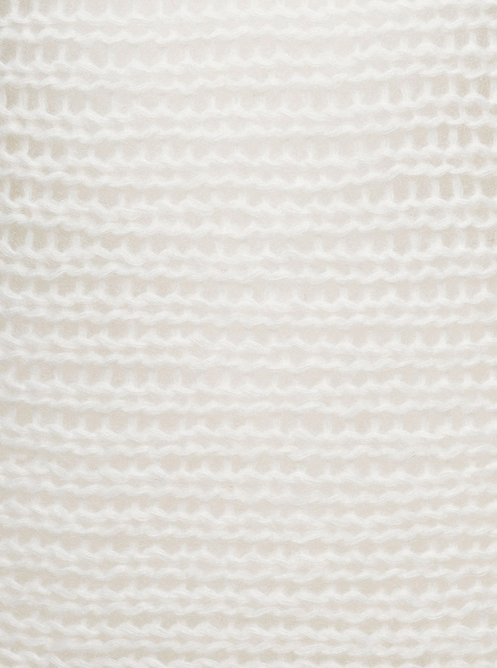 White Cropped Sweater With Boat Neckline Wool Blend Woman Merino Polyammide Jersey