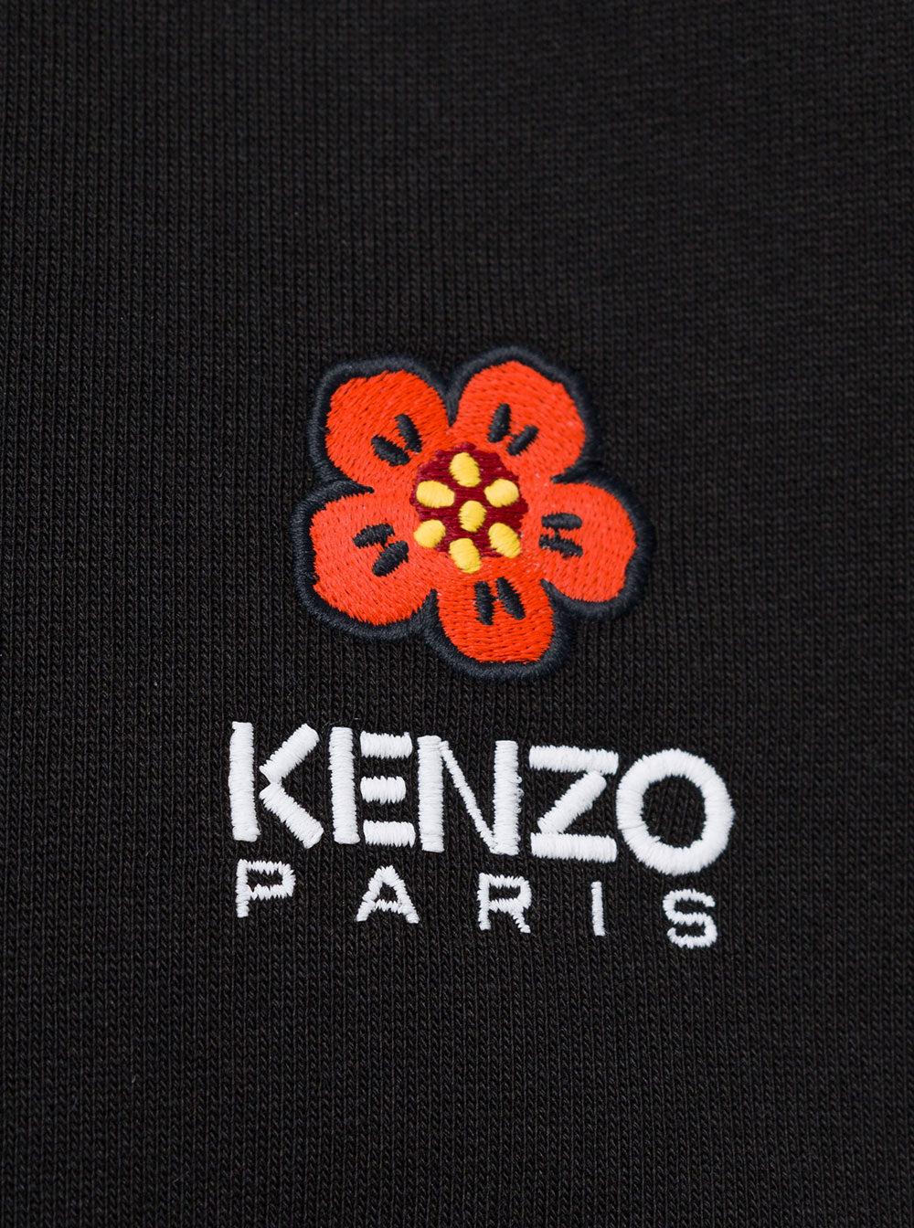 Black Crewneck Sweatshirt With Logo Patch Cotton Man Sweatshirts