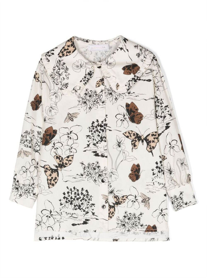 Doroty White Cotton Shirts And Blouses
