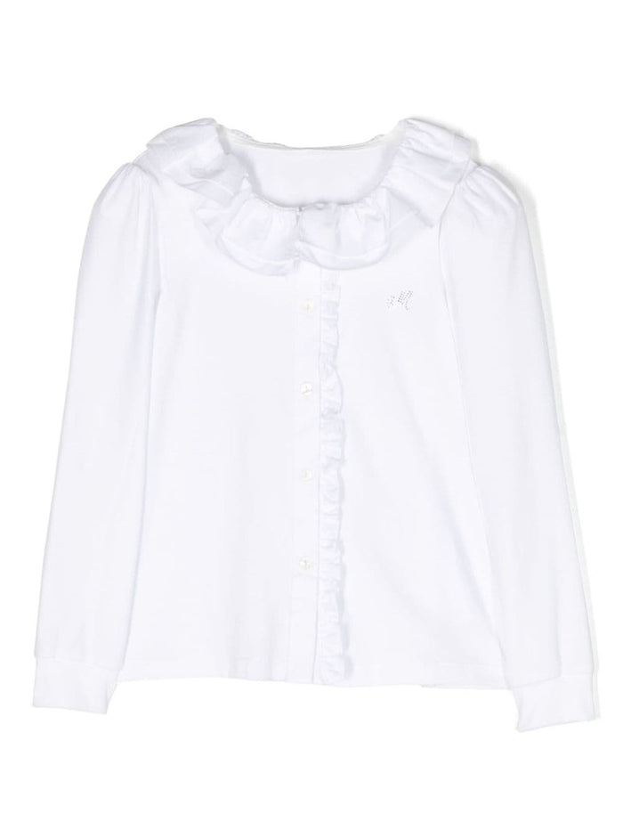 Patty Jersey Elasticizzato White Cotton Elastane Shirts And Blouses