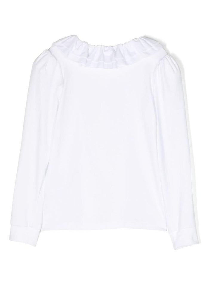 Patty Jersey Elasticizzato White Cotton Elastane Shirts And Blouses