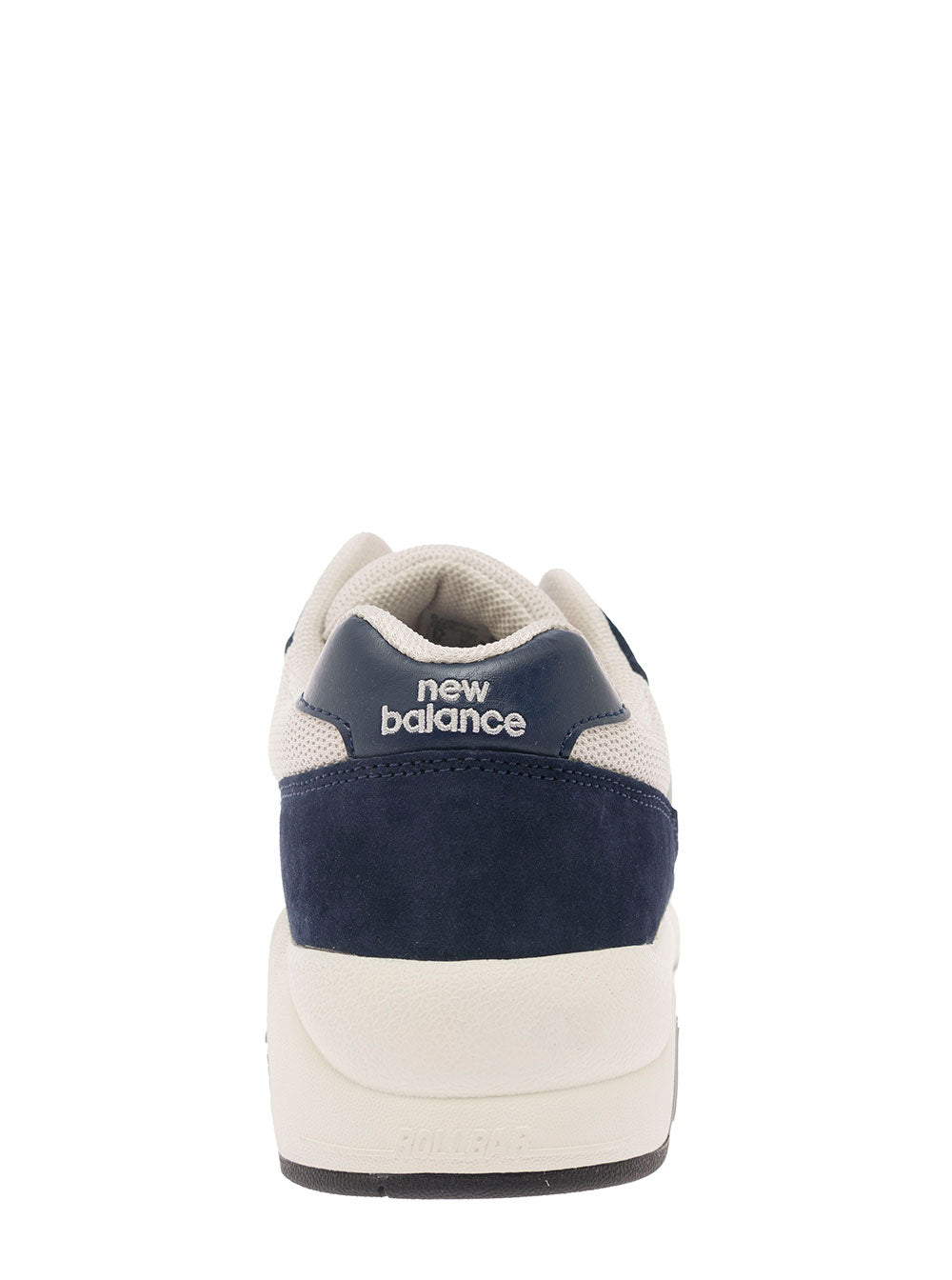 Blue And White Low-Top Sneakers With Suede Inserts Logo Patch Leather Man Blu