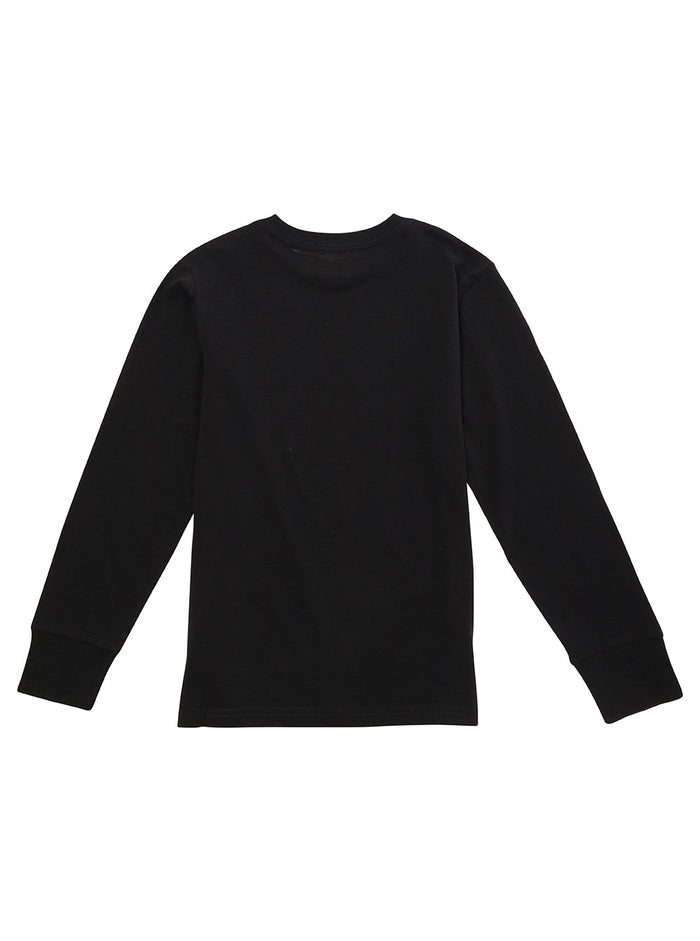 Black Long Sleeve T-Shirt With Polo Bear Print Cotton Boy Jersey