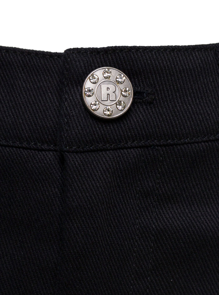 Black High-Waist Jeans With Jewel Detail At The Back Cotton Woman