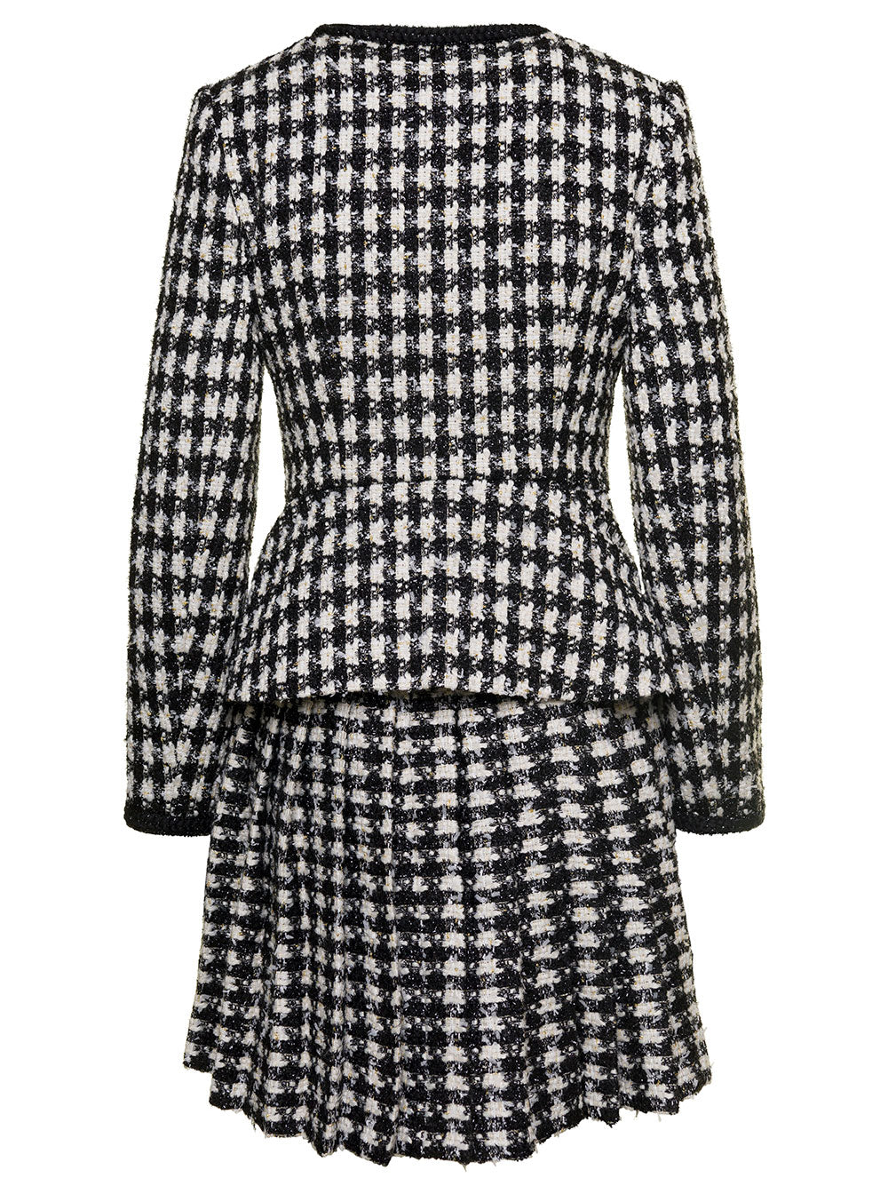 Black Check Bouclejacket Blazers