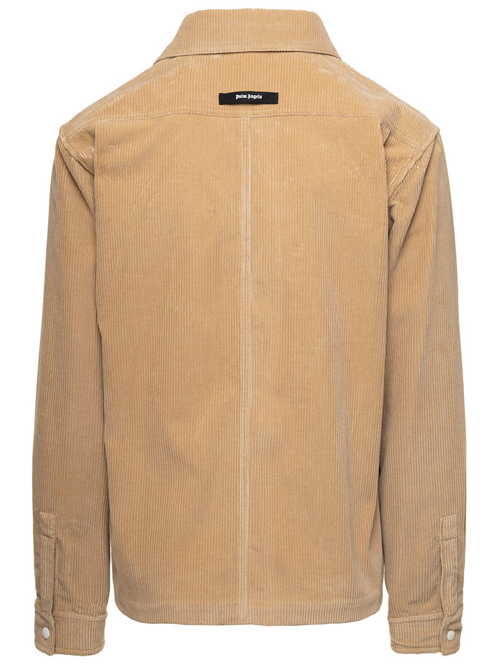 Velvet Beige Cotton Shirts And Blouses