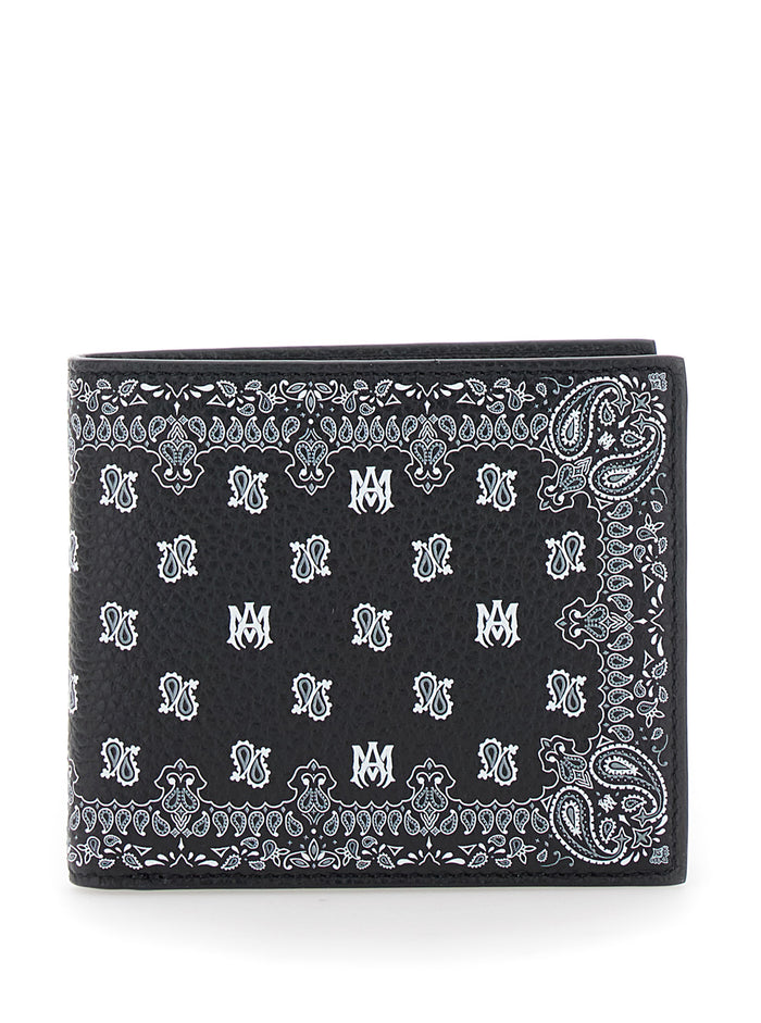 Bandana Bi-Fold Black Bovine Leather Products
