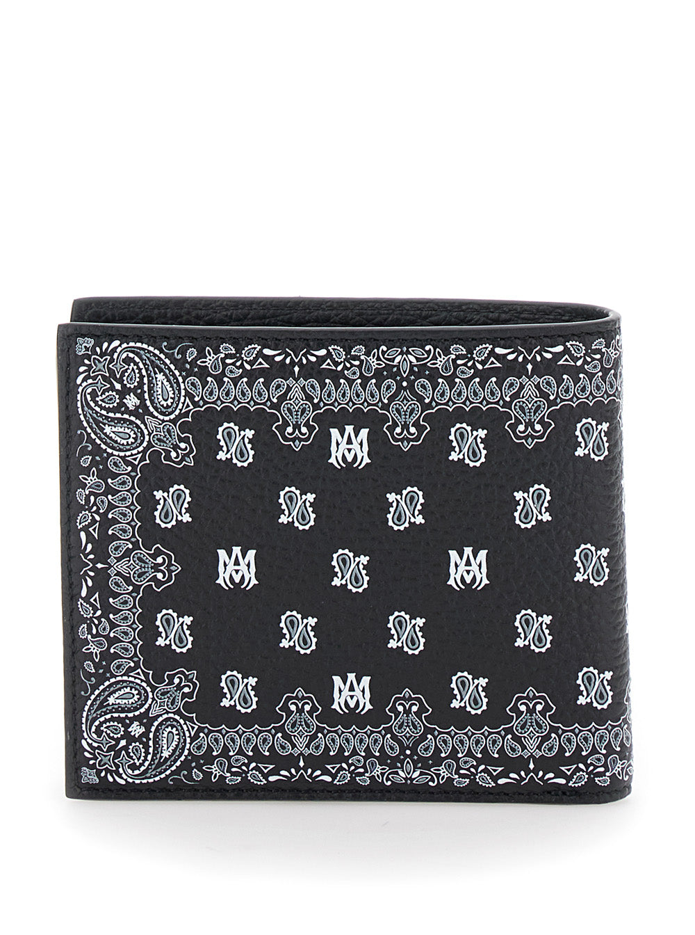 Bandana Bi-Fold Black Bovine Leather Products