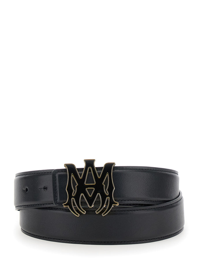 Ma Core Logo Belt Black Bovine Leather