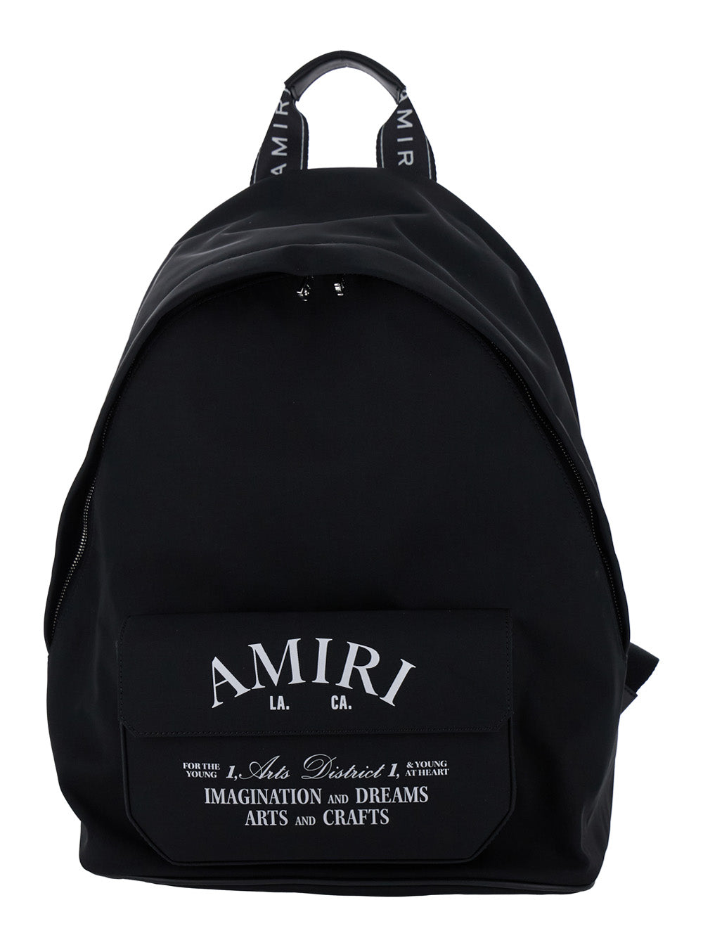 Black Backpack With Arts District Print Tech Fabric Man Polyester Backpacks And Belt Bags