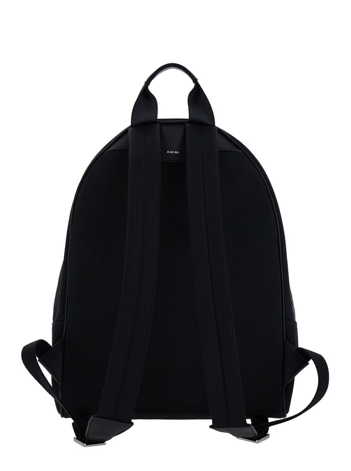 Black Backpack With Arts District Print Tech Fabric Man Polyester Backpacks And Belt Bags