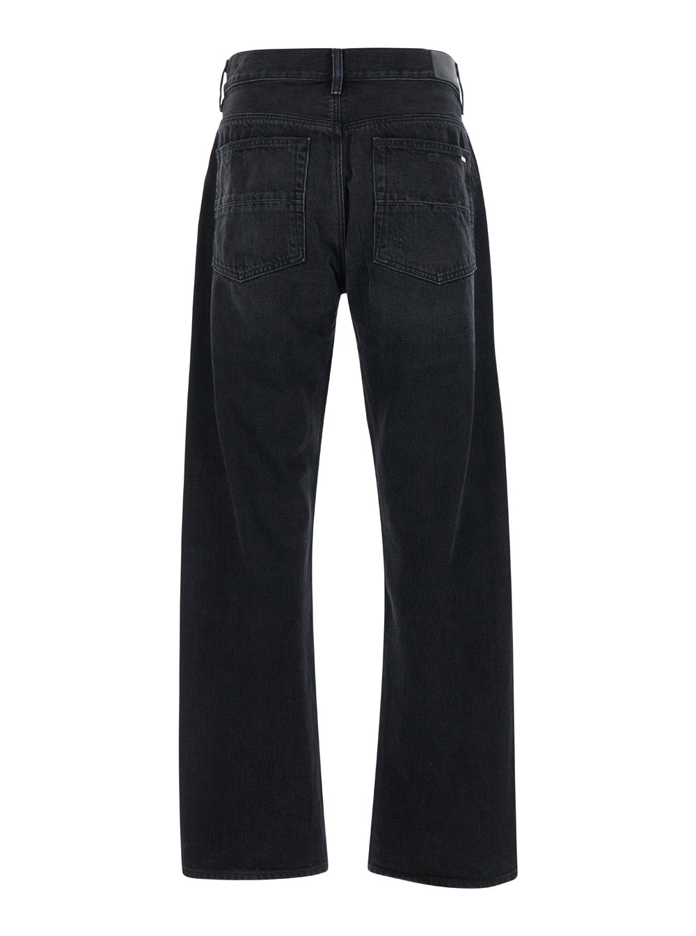 Black Jeans With Rips And Bandana Detail Denim Man Cotton