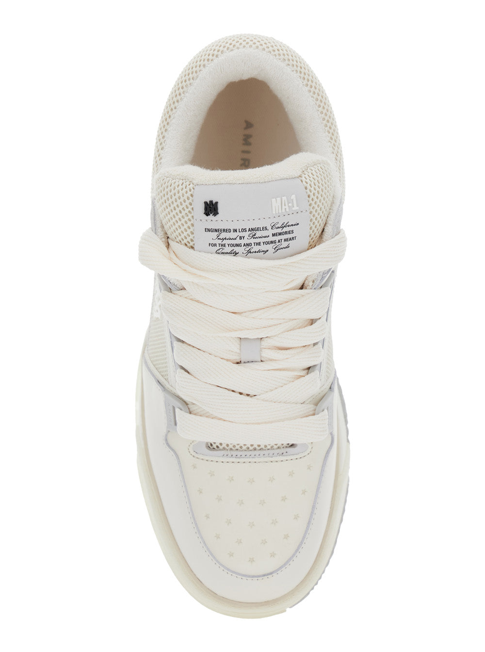 White Low Top Sneakers With Logo Detail Tech Fabric And Leather Man Bovine