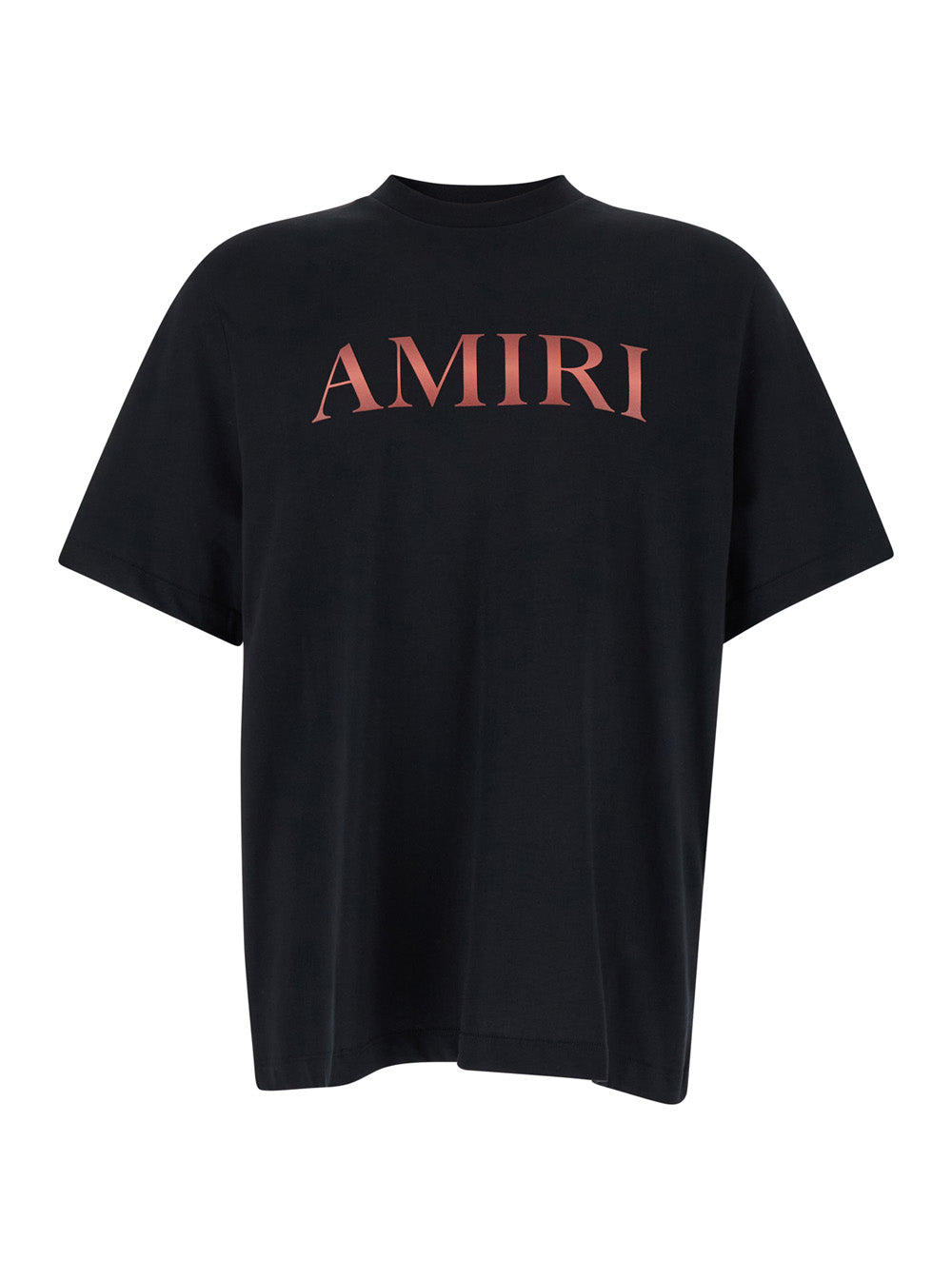 Black T-Shirt With Logo Lettering Print Cotton Man Tshirts And Polo Shirts