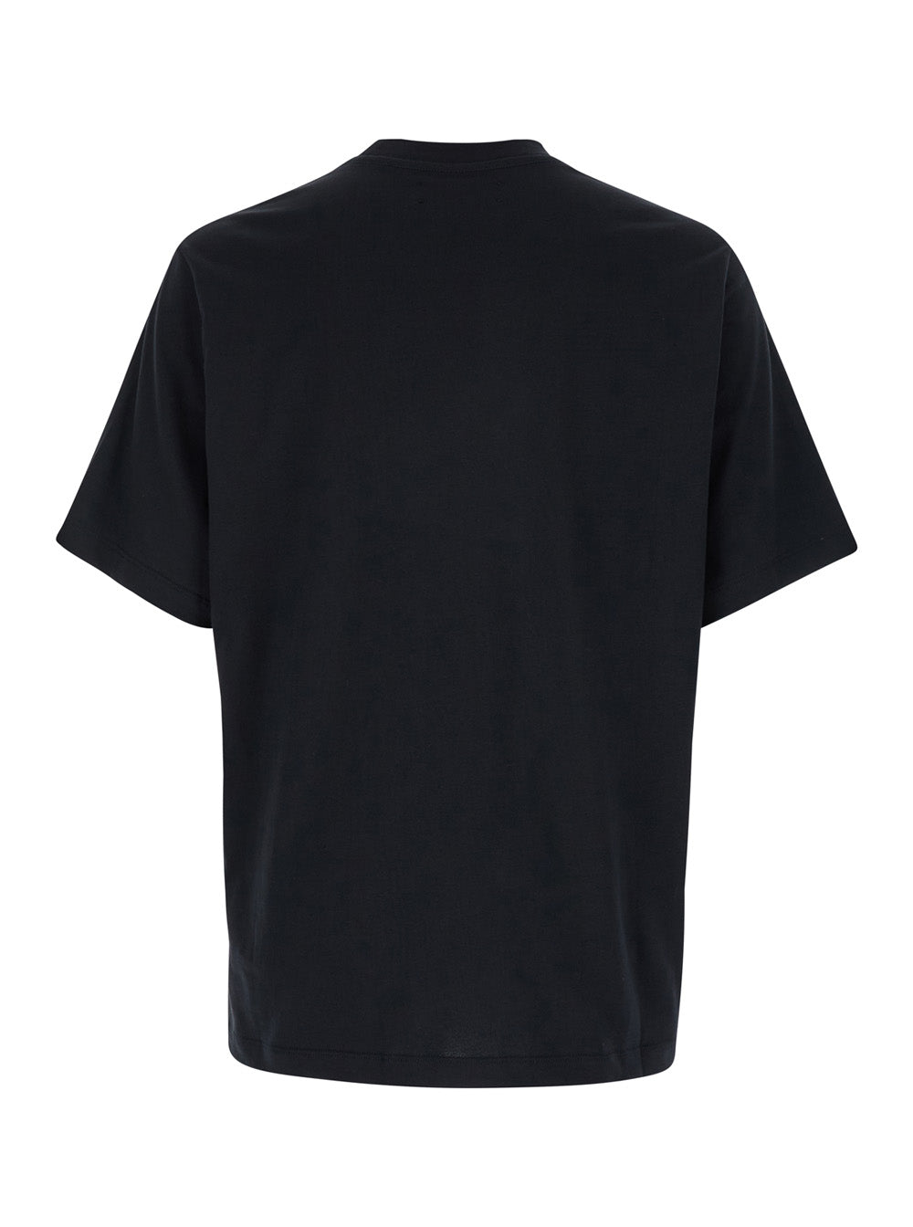 Black T-Shirt With Logo Lettering Print Cotton Man Tshirts And Polo Shirts