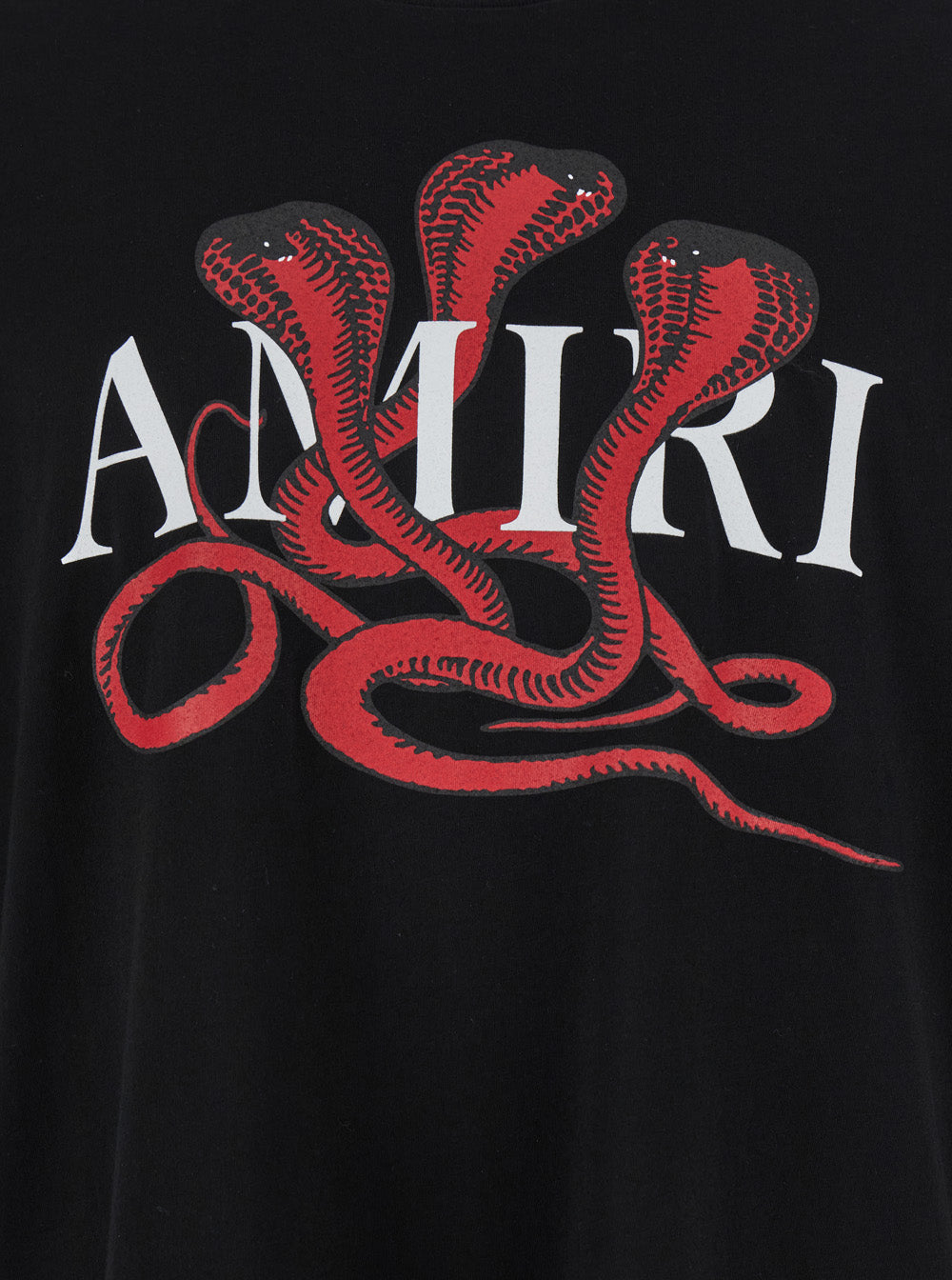 Black T-Shirt With Logo And Snake Print Cotton Man Tshirts Polo Shirts
