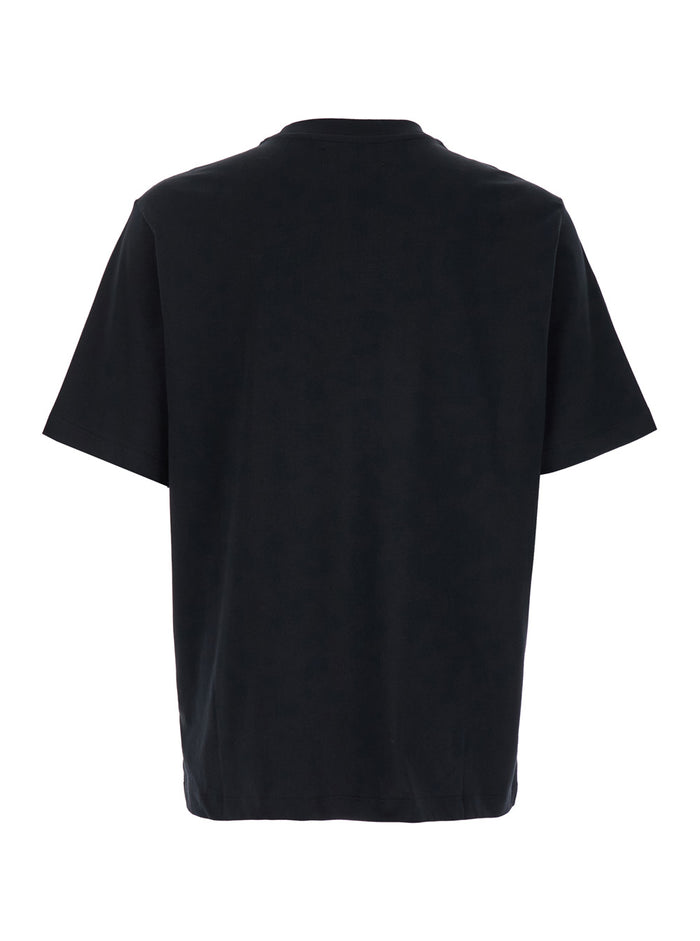 Black Crewneck T-Shirt With Amiri Star Print Cotton Man Tshirts And Polo Shirts