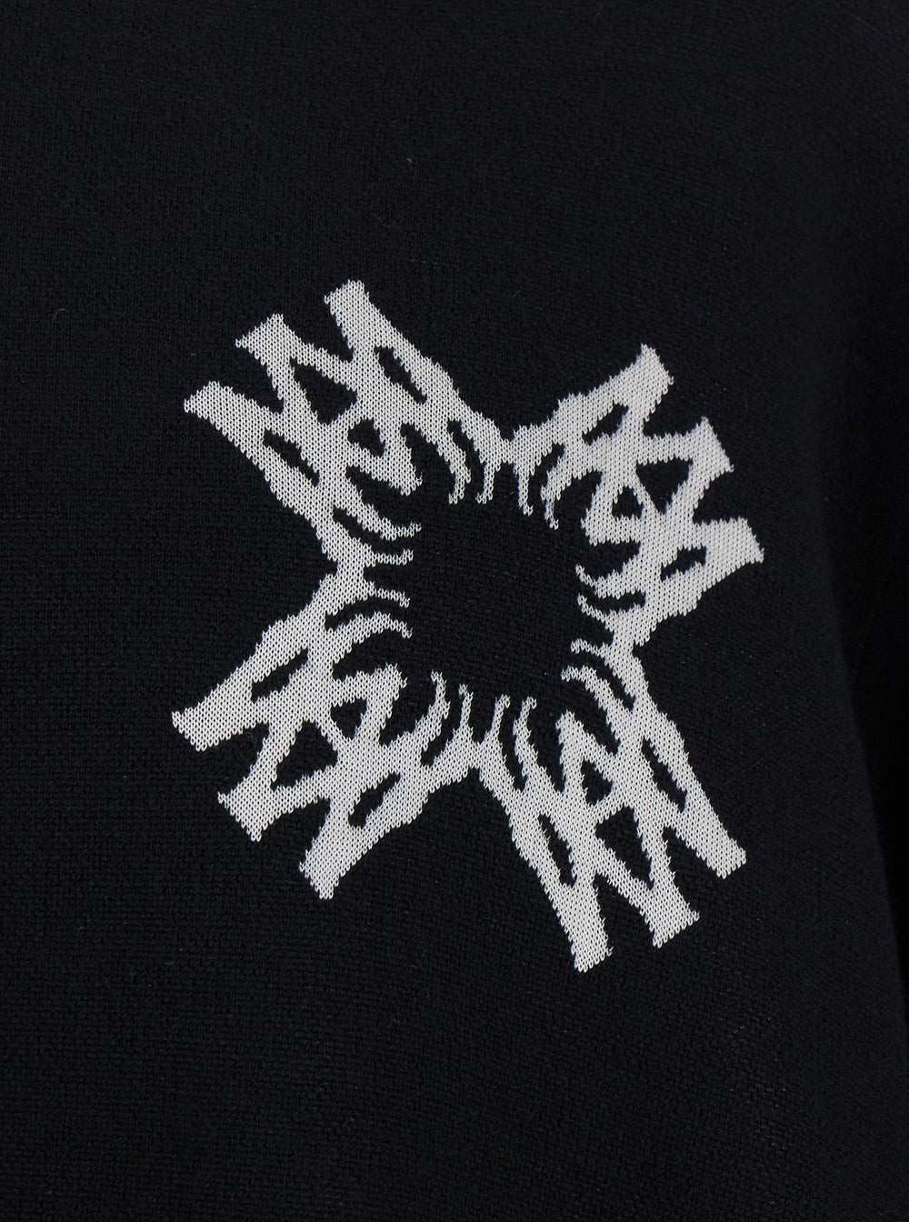 Black Jersey With Logo On Front And Back Wool Man Viscose