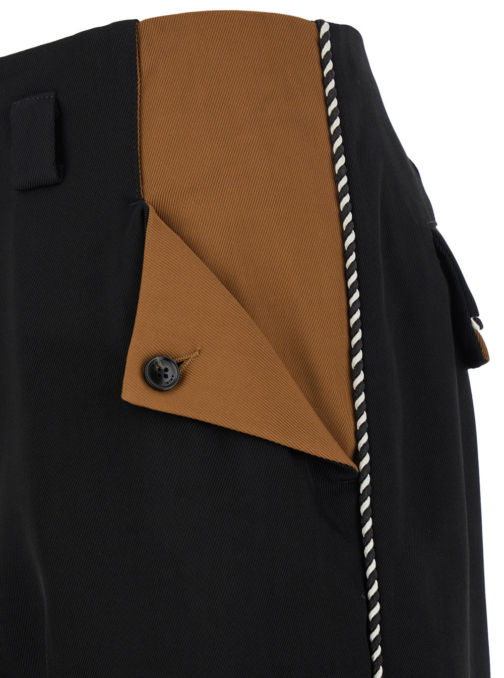Hollywood Black Pants With Details On The Pockets Viscose Man Trousers