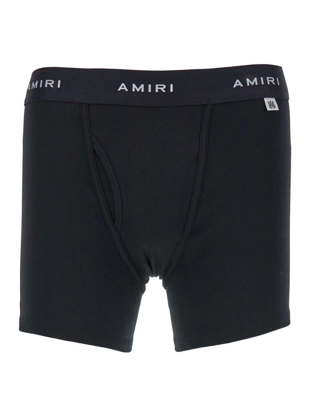 Black Boxer Briefs With Branded Band Stretch Cotton Man Spandex Underwear