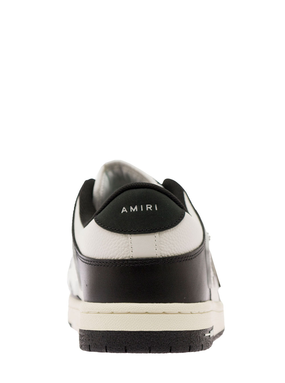 Skel Top Low White And Black Sneakers With Skeleton Patch Leather Man White/black Bovine