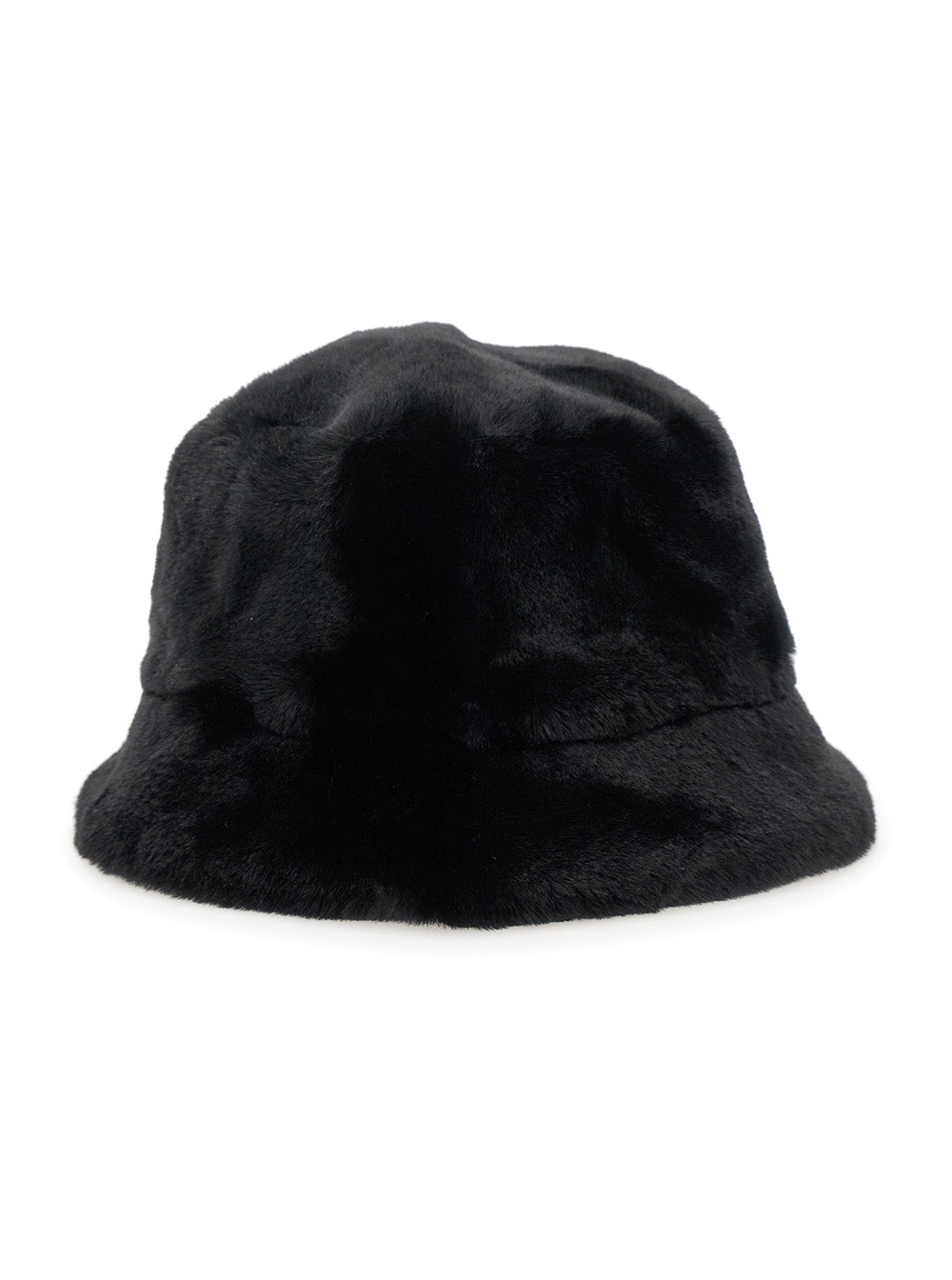 Amara Black Bucket Hat Eco Fur Woman Recycled Polyester And Gloves